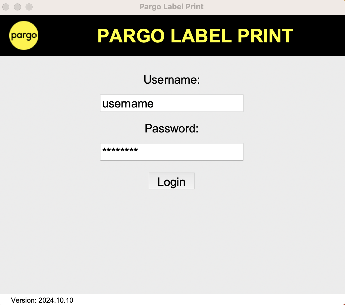 Demo Login Page